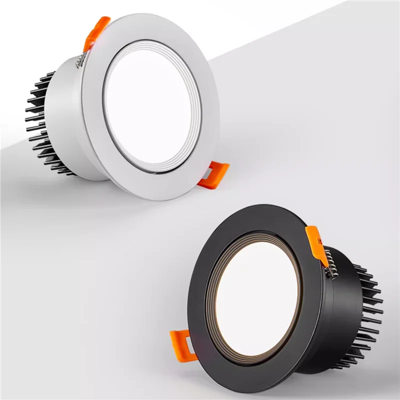 Hochleistungs-eingebettete LED-Downlight-Winkel einstellbar 5 w7w9w12w15w20w Cob Blends chutz dimmbare Decken leuchten cri> 98