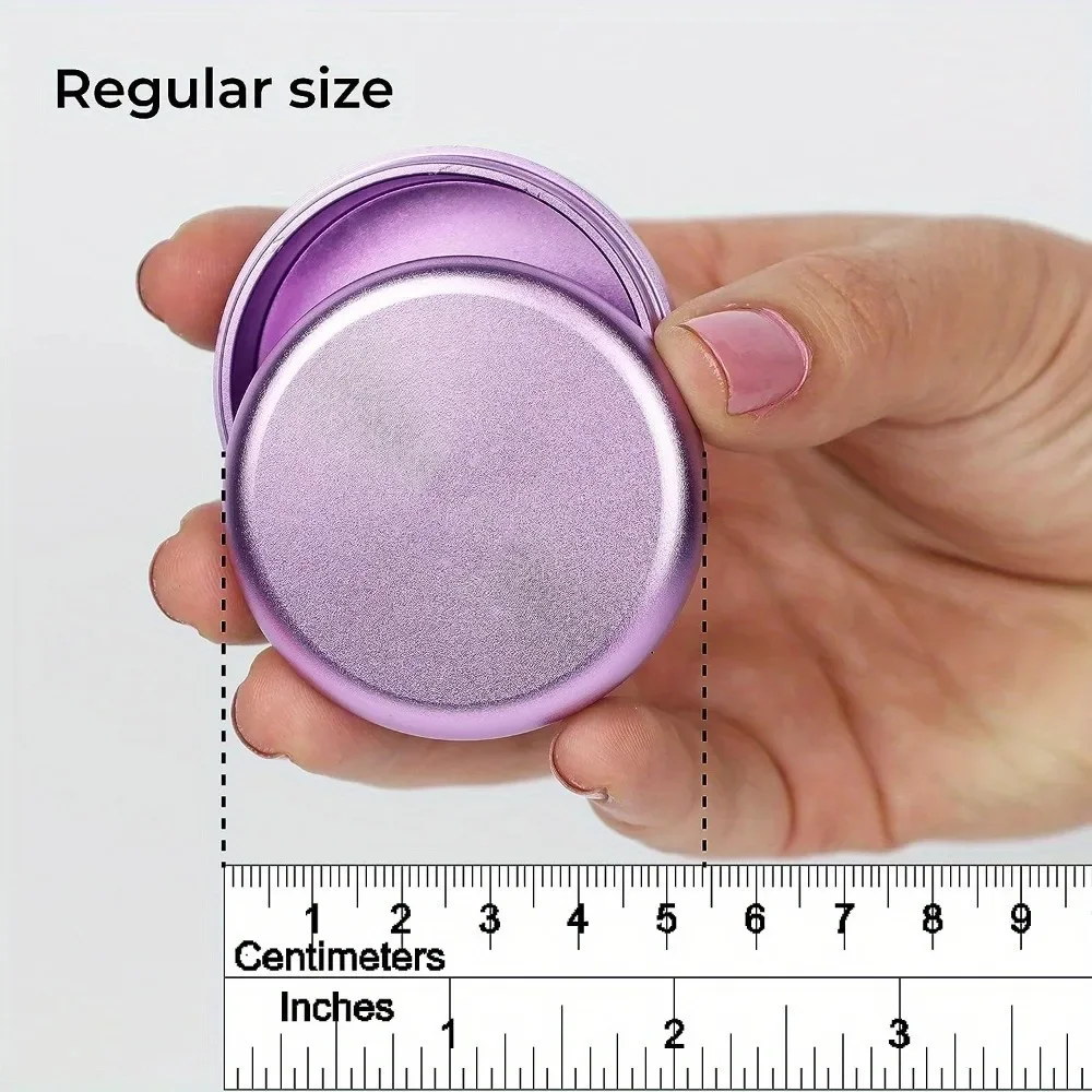 Colorful Aluminum Flat Tin AirTight Screw Cap Storage Jar