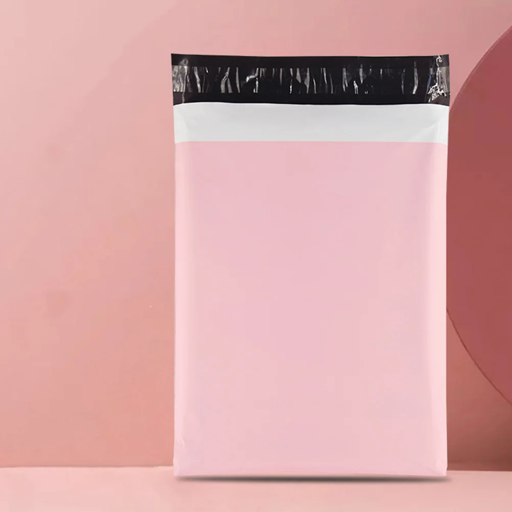 

50pcs Pink Thicken Pe Mailing Bags Waterproof Packaging For T-Shirts Blankets Scarves Envelopes