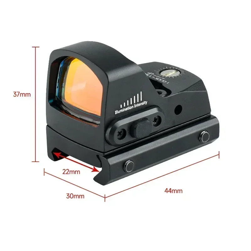 Imagem -03 - Mini Red Dot Sight Reflex Tático Hunting Sight Scope Airsoft Optics Scope Compact Pistol Glock Acessório