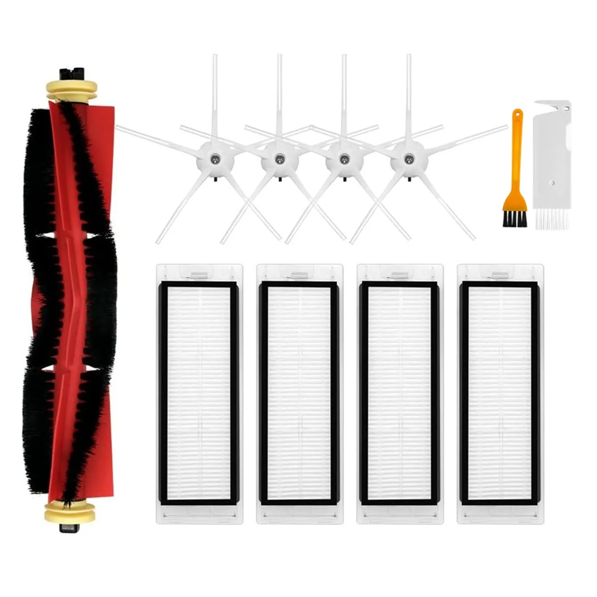 FZFZ Für E4, E5, S4, S4 Max, S5, S5 Max, S6, S6 MaxV Roboter-Staubsauger Ersatzteile Hauptseitenbürste Hepa-Filter