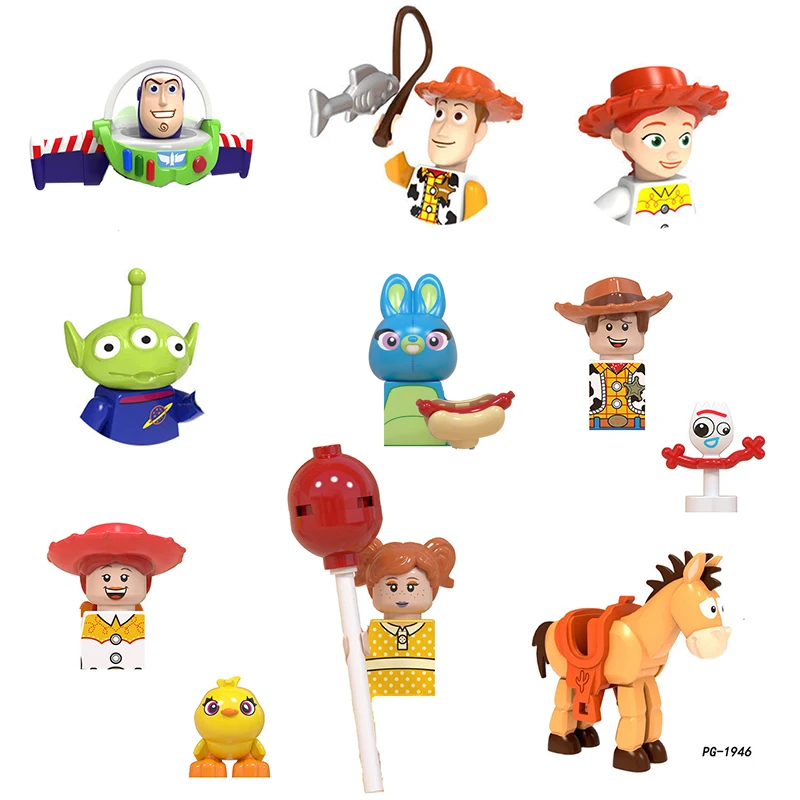 Набор фигурок Disney Toy Story PG8222, мини-конструкторы с героями мультфильмов, детские сборные игрушки, коллекция, подарок