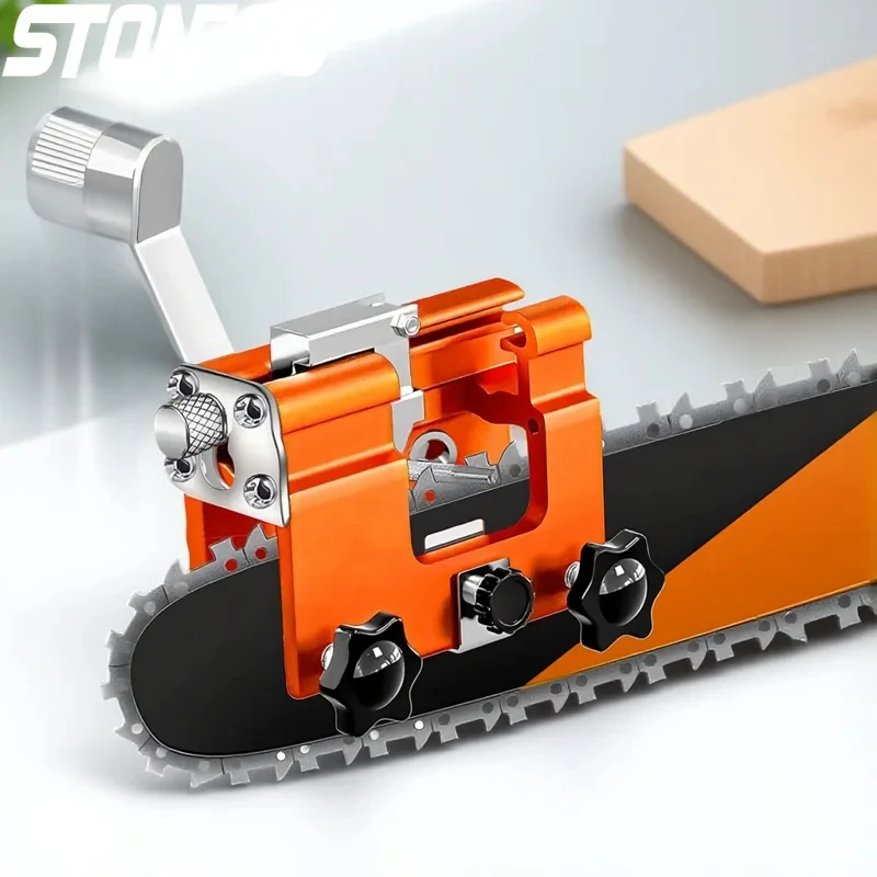 Portable Manual Chainsaw Sharpener Hand Crank Chain Grinder Durable Easy to Use for Sharpening Chainsaw Chains