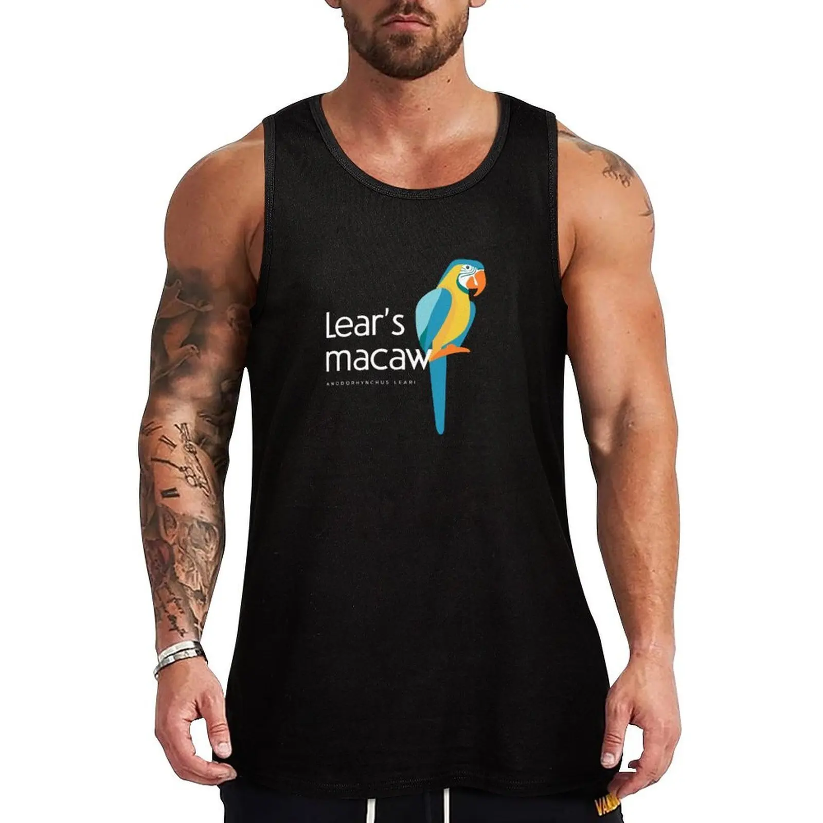 Lear's Blue Macaw Splendor Tank Top Débardeur décontracté ample sans manches pour l'été