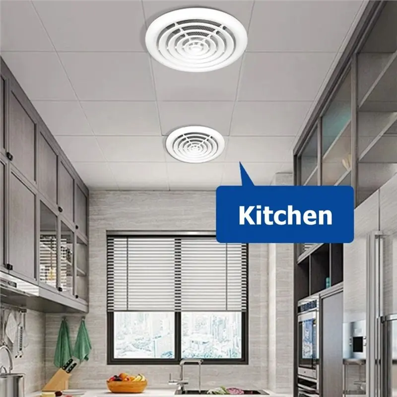 ABEZ Round Vent Cover With Clips And Insect Mesh, 200Mm Ceiling For Ventilation Grille,For Ventilation And HVAC Systems