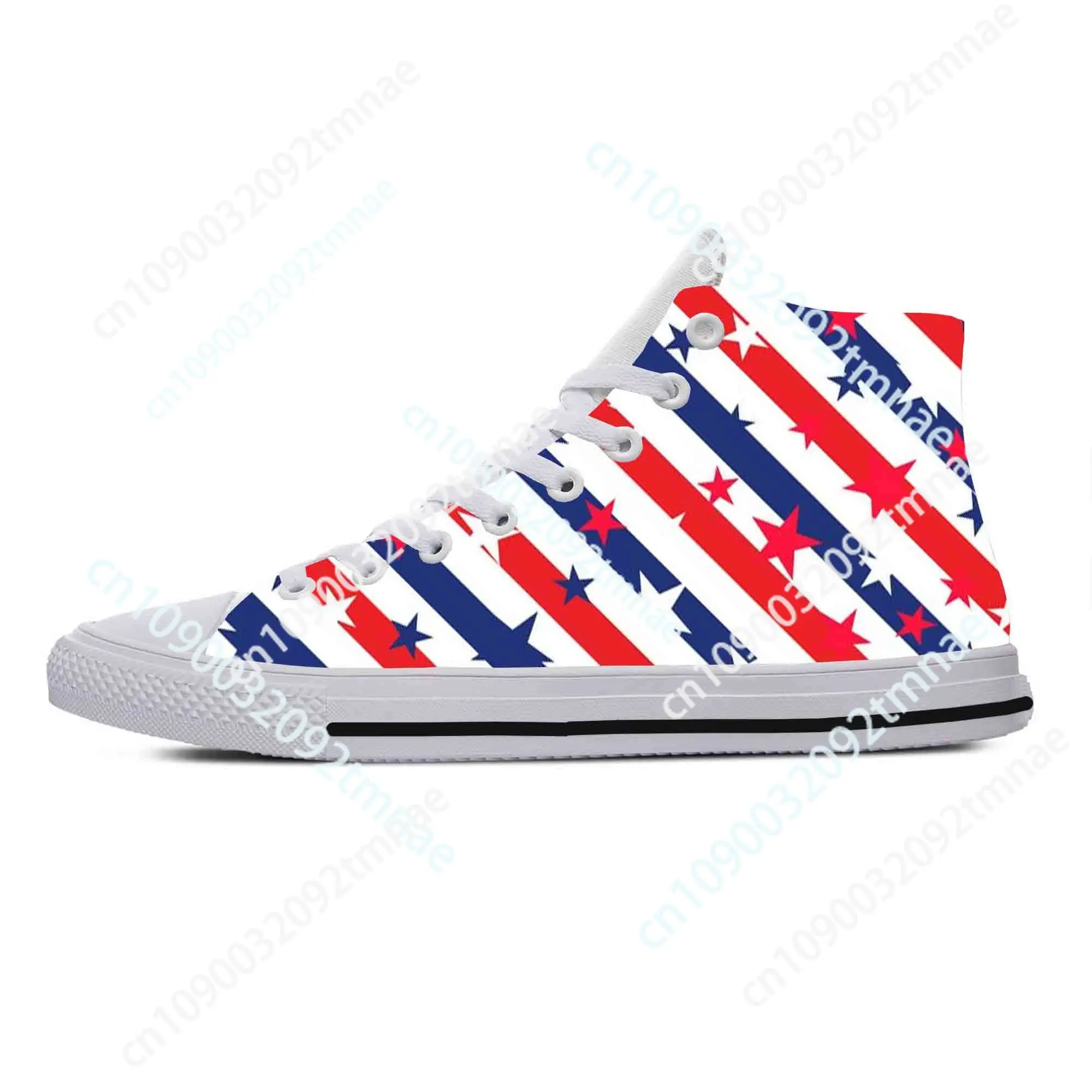 

America American Flag US USA Star Patriotic Pride Casual Cloth Shoes High Top Comfortable Breathable Custom Men Women Sneakers