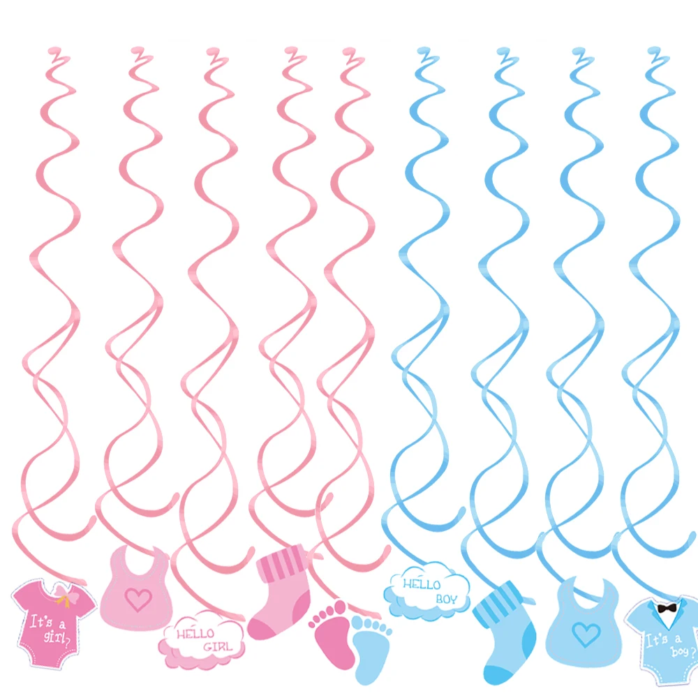 Rosa blau Junge oder Mädchen Geschlecht offenbaren Babyparty Party Einweggeschirr Set Pappteller Tassen Banner Ballondekoration – Detail 6