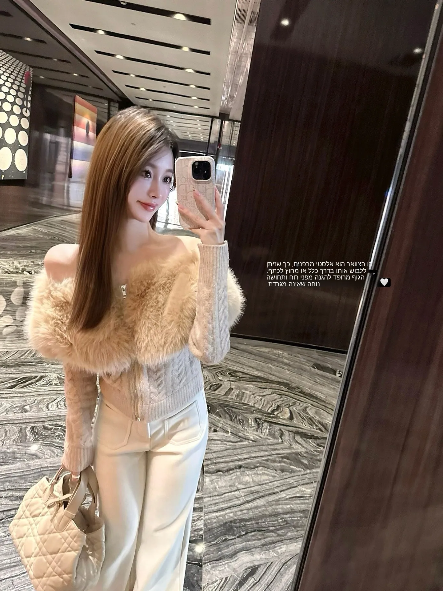 

CCZEE Snowflake Knitted Sweater Women's Fashionable Neckwear Multi-wearing Design High-End Feel Outerwear Windproof Short Coat