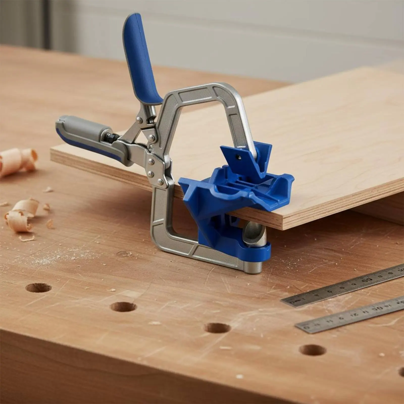 90 Degree Right-Angle Clamp Non-Slip Grip Cabinet Framing Clamp Carpentry Angle Jig Quick Release Hand Tool Ergonomic Handle