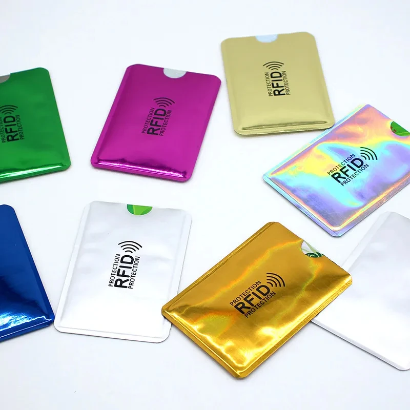 New 20Pcs Anti Rfid Card Holder Blocking Reader Lock Bank Card ID Card Case Protector Metal Credit Card Holder Aluminium Case
