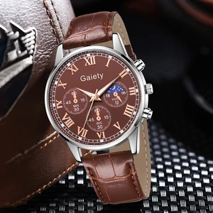 Classic Women's Watch with Roman numerals, elegant, solid color, quartz, with durable, elegant and comfortable leather bracelet, 1 piece 8 Main Sales Watches - №6