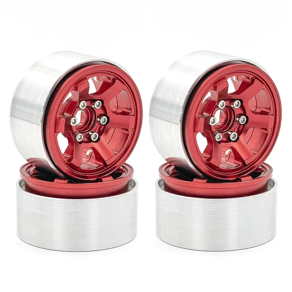 4PCS 메탈 1.9 비드락 휠 림 허브 1/10 트럭스 Hsp 레드캣 Rc4wd WRAITH 타미야 액시얼 SCX10 D90 HPI RC 자동차 부품