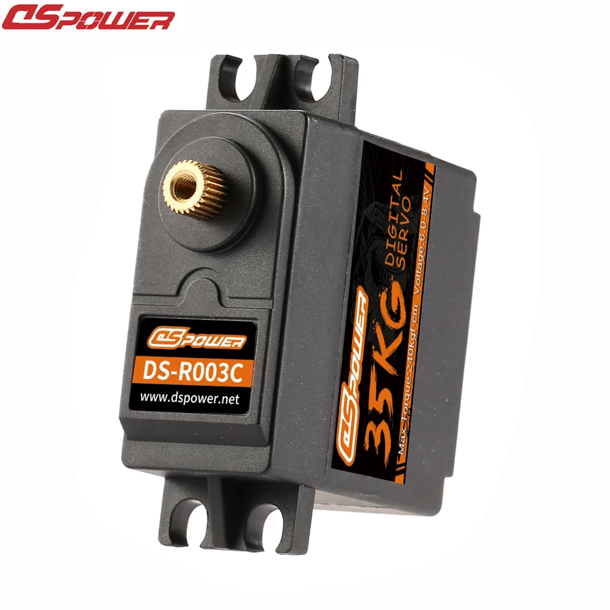 DSpower 35KG Digital Servo Waterproof Large Torque Metal Gear Servos 180/300degree 25T Arm for RC Car Crawler Robot Boat Parts