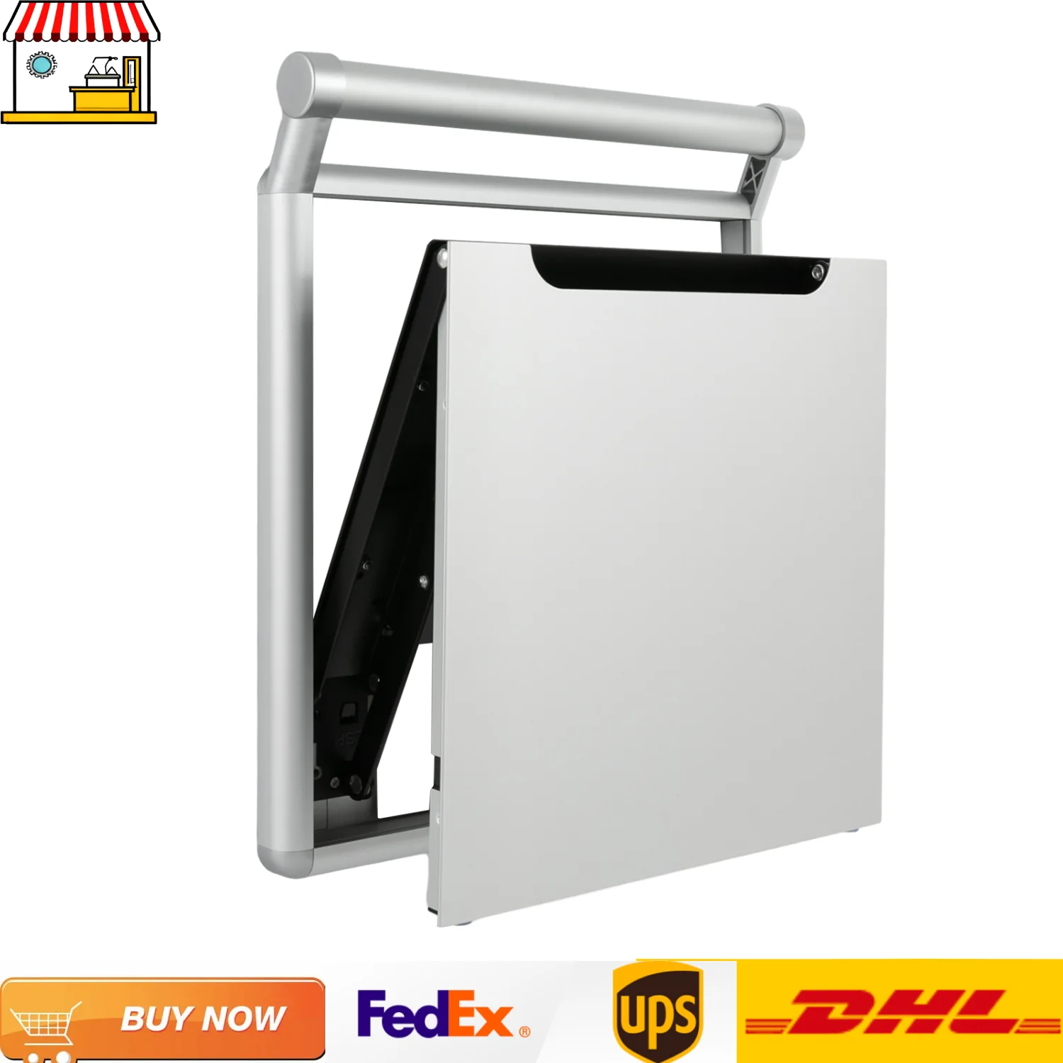 

Folding Buffer Stool for Bathroom Entryway| Wall Mounted Shoe Changing Stool Seat| Champagne Gold/White/Silver