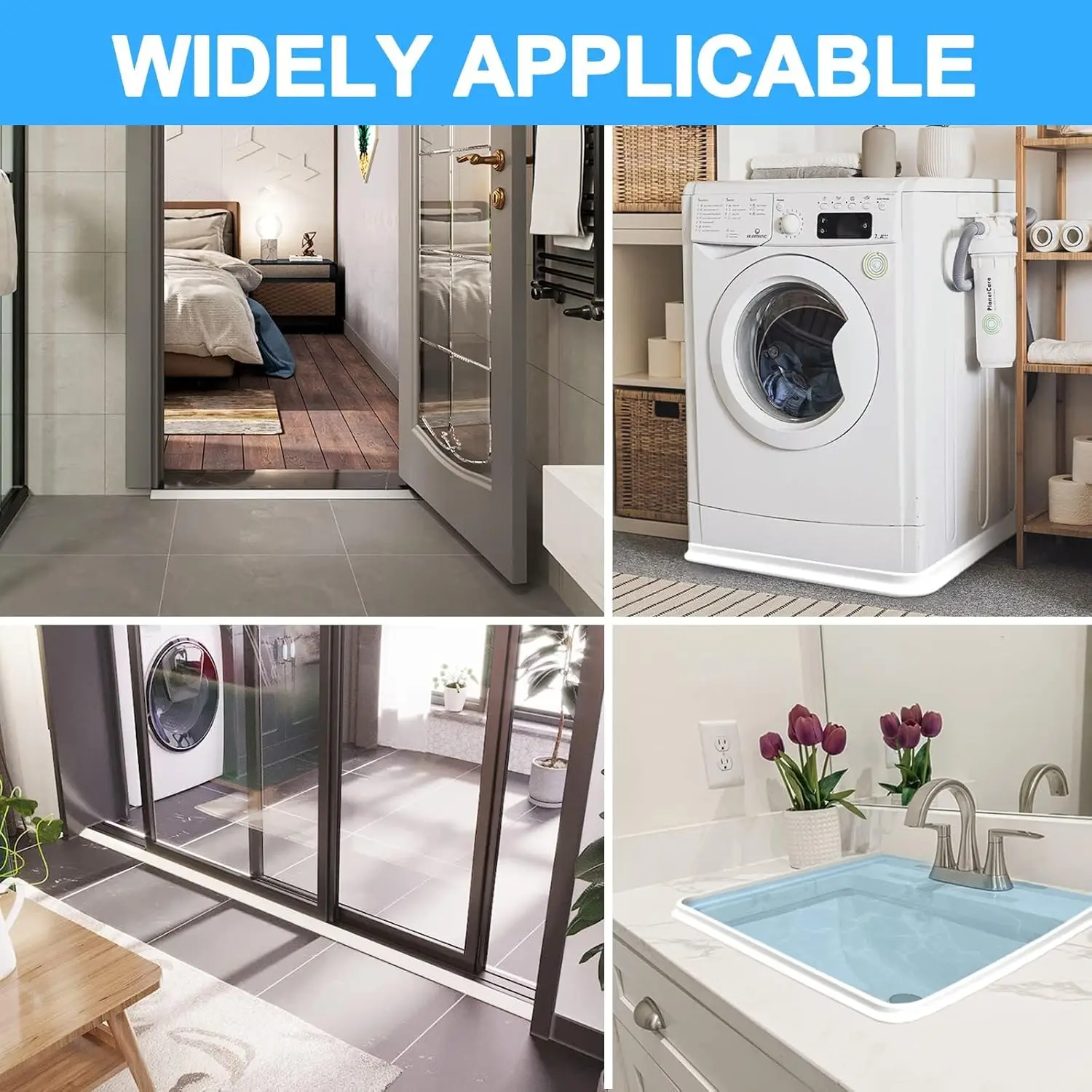 Neuer Selbstklebender Badezimmer-Wasserhaltestreifen, Arbeitsplatten-Wasserstopper, Biegsamer Trocken-Nass-Trennblock, Duschbarriere – Detail 4