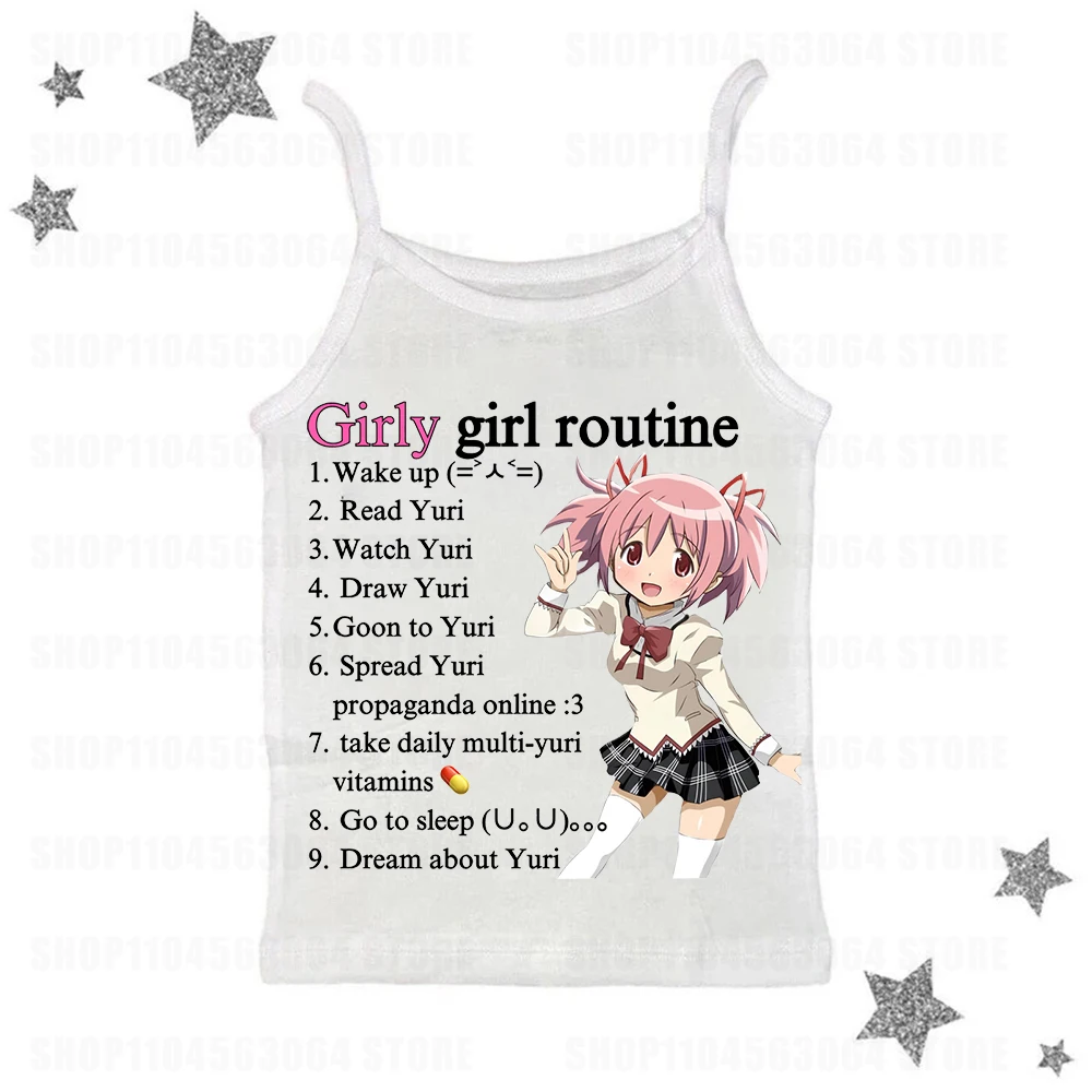 2000er Jahre Punk Anime Graphics Tanks & Camis Top Grunge Vintage Gothic Kleidung Damen Korsett Streetwear Y2k Tops Emo Crop Top Kleidung