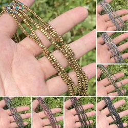 3x2mm Natural Faceted Octagon Black Hematite Beads Loose Beads For Jewelry Making Handmade DIY Bracelet Necklace Accessories