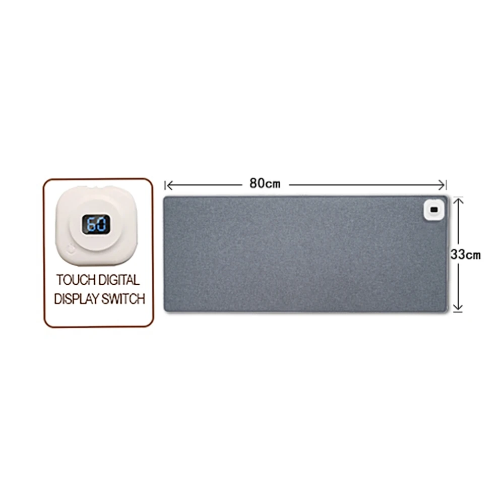 Heating Mouse Pad 80x33cm 35℃/40℃/45℃/50℃/55℃/60℃ Adjustable Winter Mouse Mat 3S Rapid Heating 4H Timing Power-off 220V EU Plug
