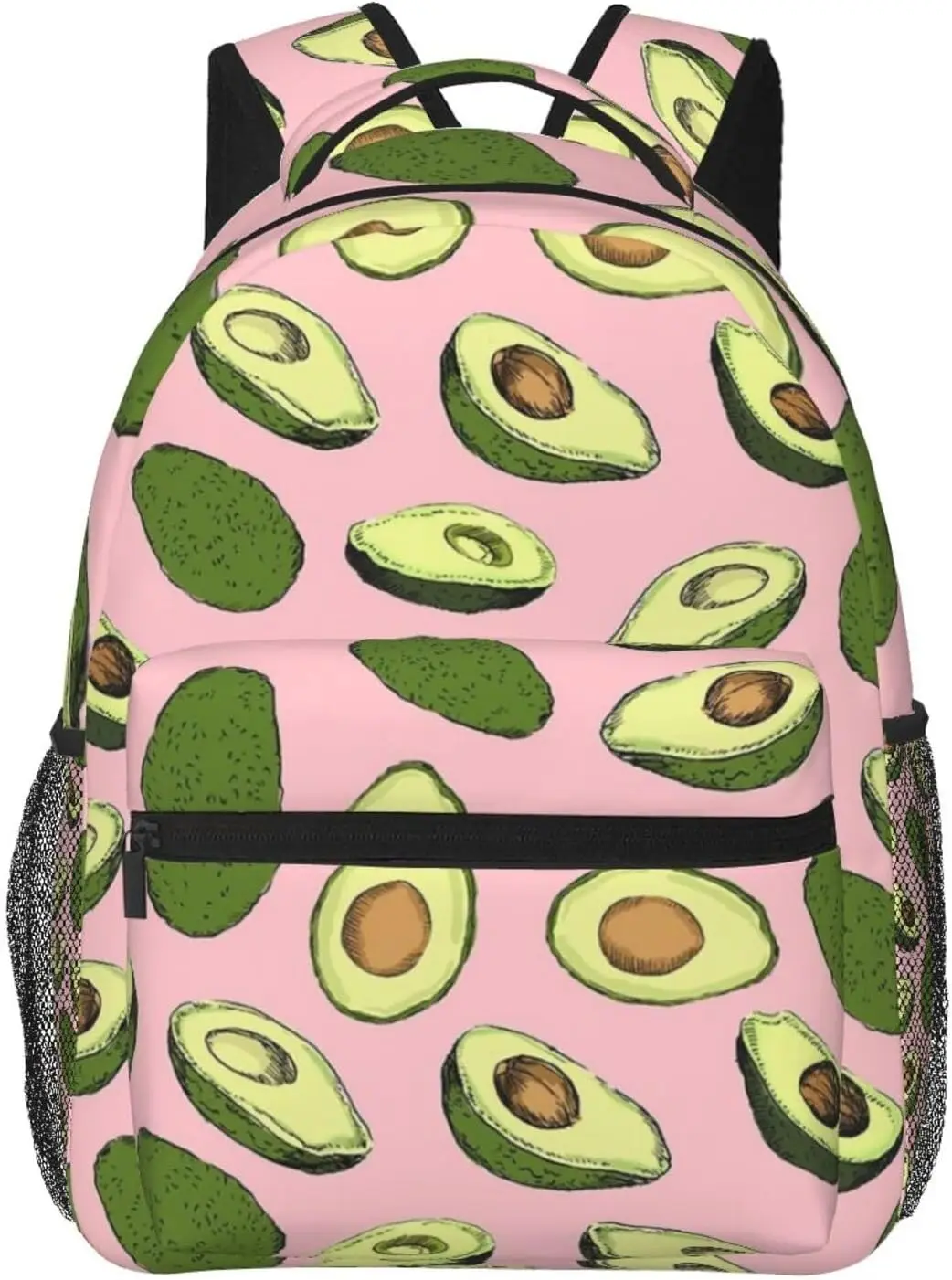 

Daypack for Camping Travel Walking Cycling Big Capacity Multipurpose Bookbag Avocado Nut Pink Camping Outdoor Backpack