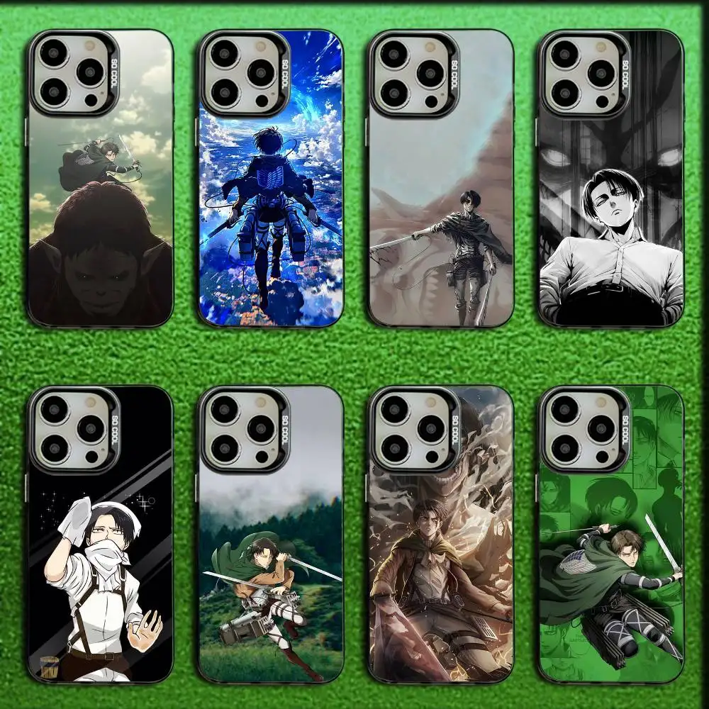 

Levi Ackerman A-Attack on Titan Phone Case For iPhone 16,15,14,13,12,11,Mini,Pro,E,SE4,MAX Candy Matte Shockproof Black Cover