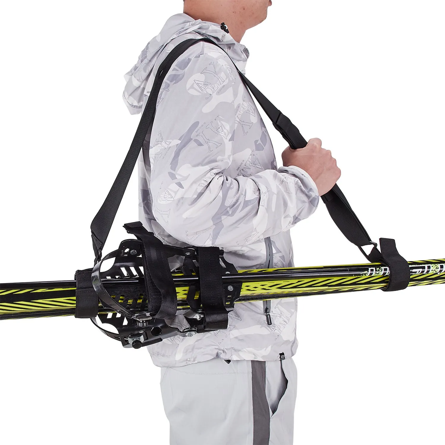 Ski-schouderriem Verstelbare ski-rugzakdrager Ski Carry Sling Strap voor heren, dames en kinderen