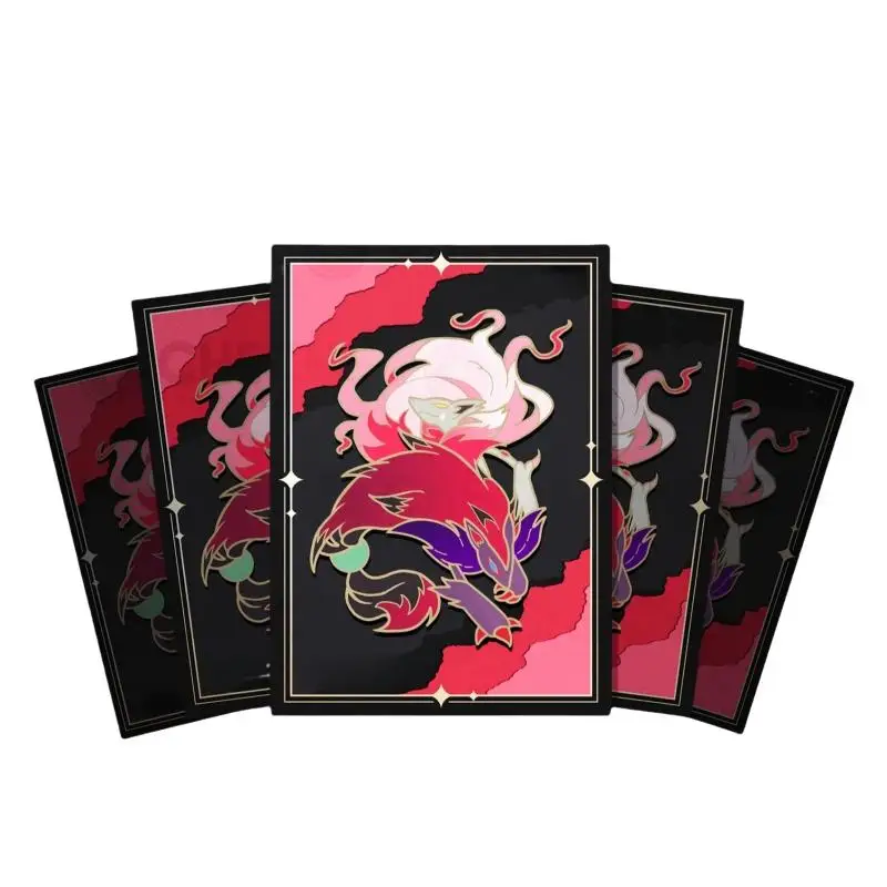 64Pcs/set Pokemon Cards Sleeve Zoroark Ptcg Anime Game Characters Frosted Version Excellent Feel Diy Cards Protective Cover