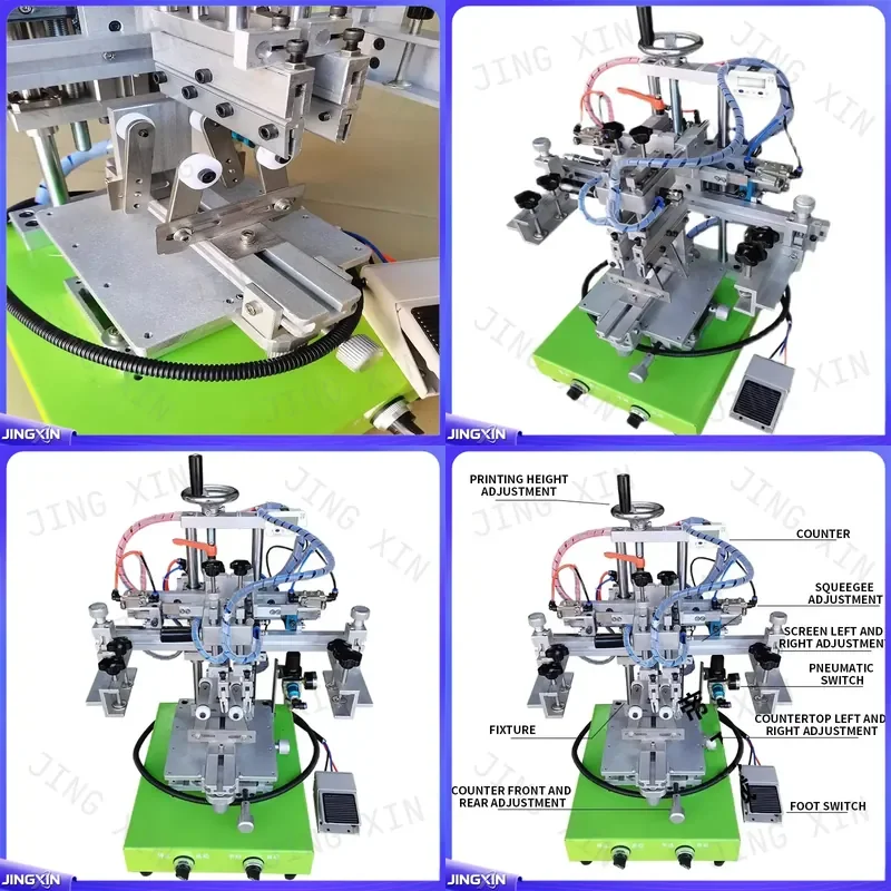 Custom for Semi Automatic Curved Screen Printing Machine Small Pneumatic Roller Printer Circular Screen Printing Equipment