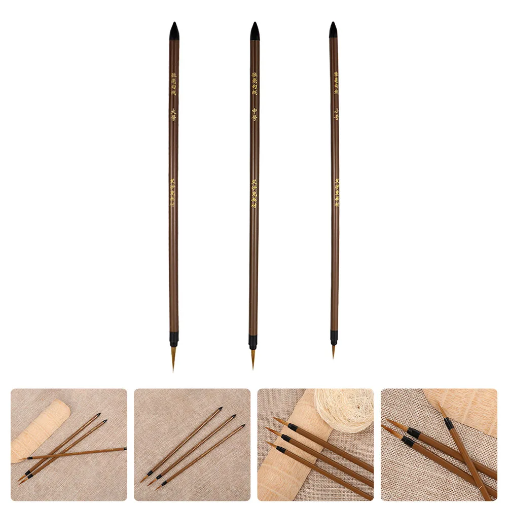 

Набор из 3 линеров для рисования: эргономичные деревянные ручки, инструменты для детализированной акварельной, масляной живописи и скетчинга