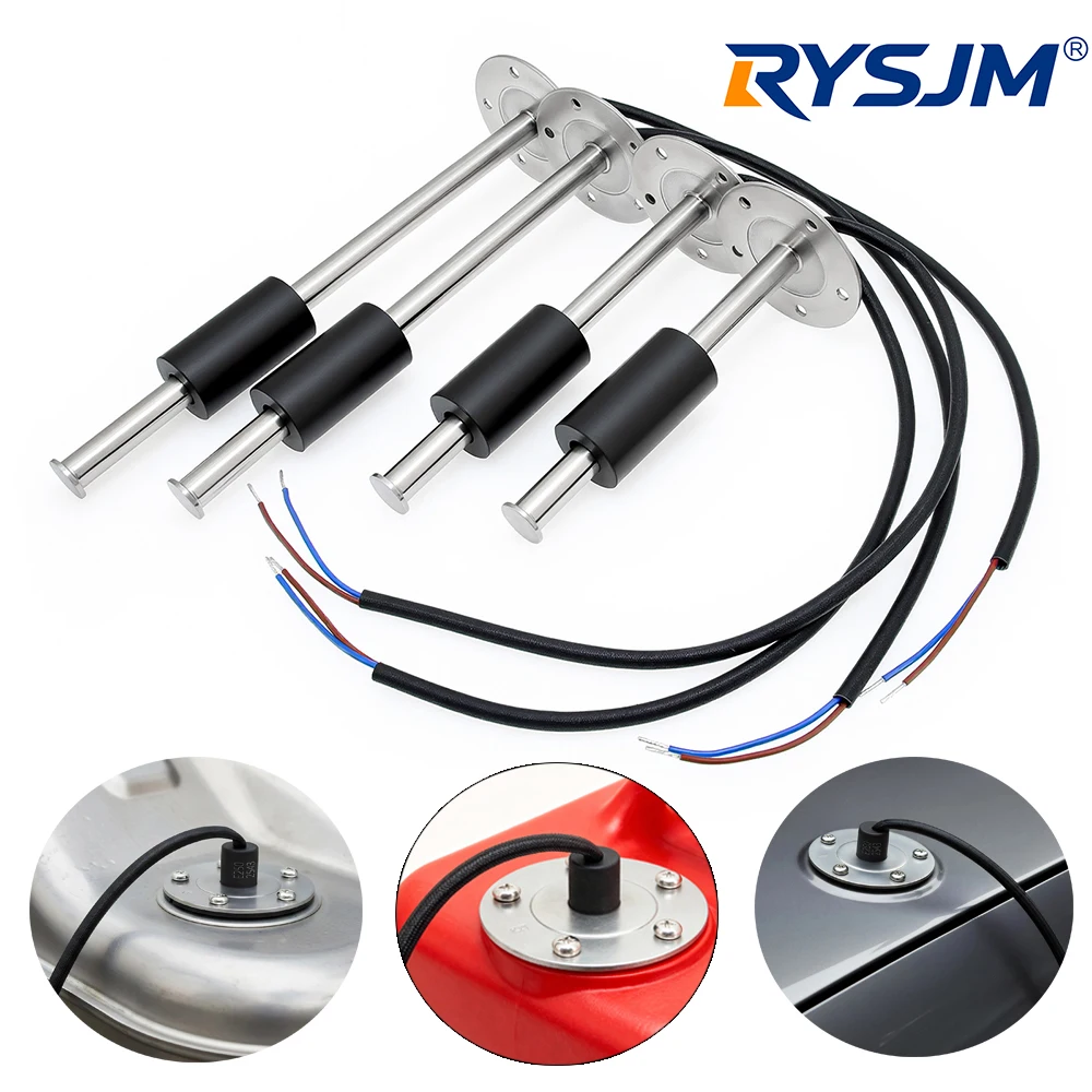 Sensor de Nível de Combustível em Aço Inoxidável 150mm 200mm 400mm 600mm 0-190 ohm, Indicador de Nível de Tanque de Óleo Universal para Medidor de Combustível de Barco e Carro