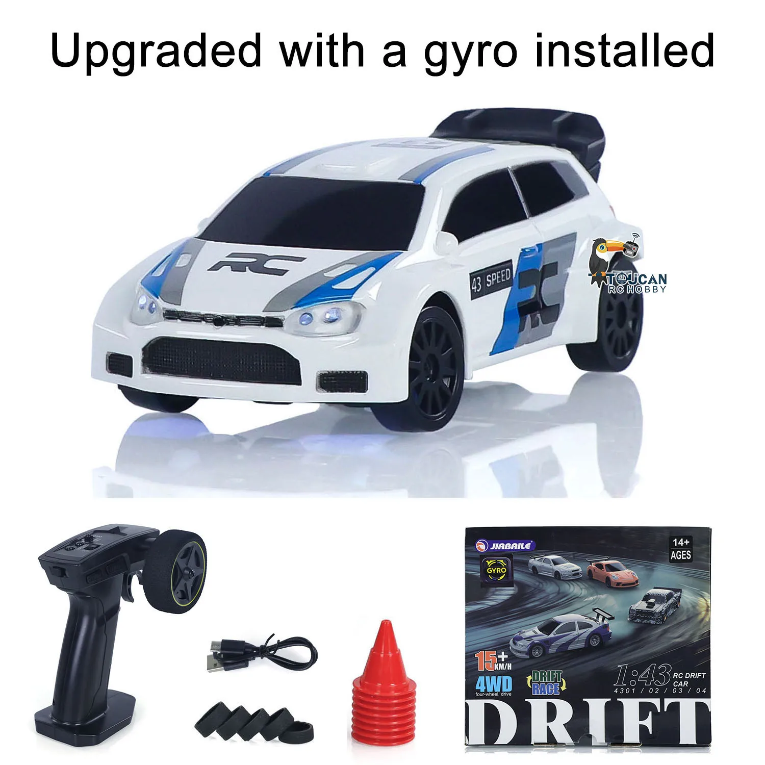Upgrade Gyro Mini Speelgoed 4WD 1/43 RC Snelheid Auto RTR 2.4G Radio Control Racing Drifting Auto Vierwielaandrijving Hoge Snelheid Model Geschenken