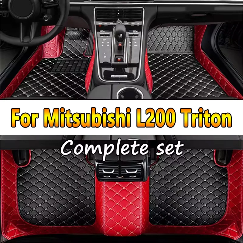 

Автомобильные коврики на заказ, автомобильные коврики для Mitsubishi L200 Triton 2016 2017 2018, автомобильные роскошные кожаные мужские и женские автомобильные коврики с полным покрытием