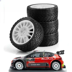 4pcs 67mm WRC Citroen C3 Rally Tire With Wheel Rim For 1/10 RC Car KYOSHO TAMIYA