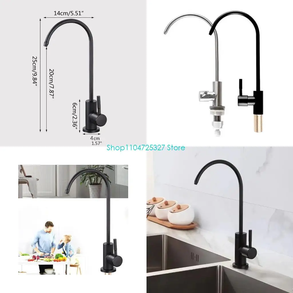 

D8KF Sink Faucet Drinking Water Faucet High-spout（Black/Silver）