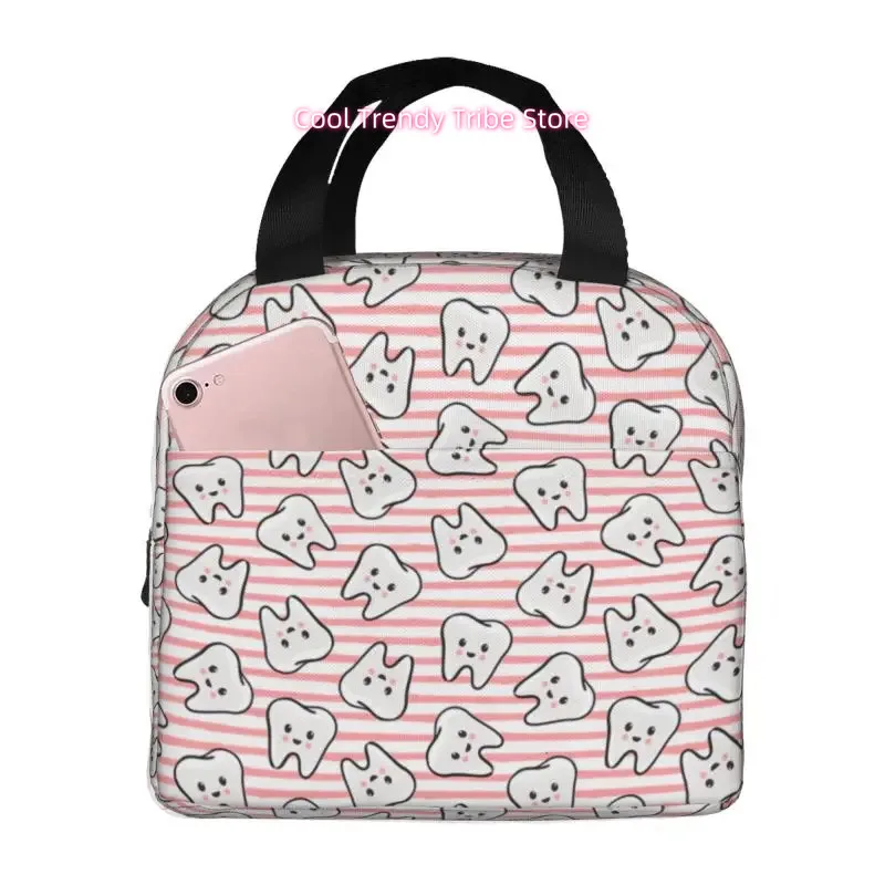 Thermal Insulated Dental Lunch Bag for Dentists & dental staff - Cooler with Oxford Cloth Tote, Compact Dentistry Design for on-
