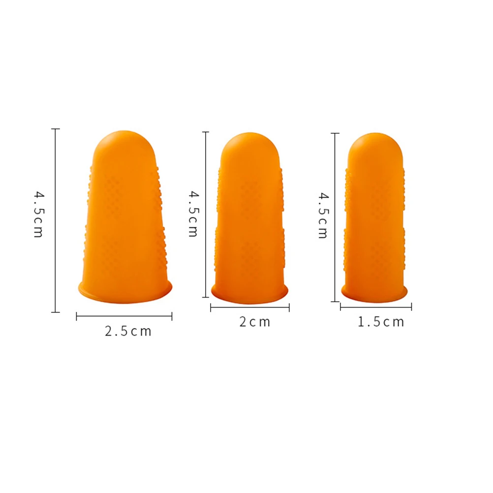 

12pcs Silicone Finger Cot Large Anti Heat Protectors Fingertip Covers Reusable Disposable High Temp Resistance Environmental