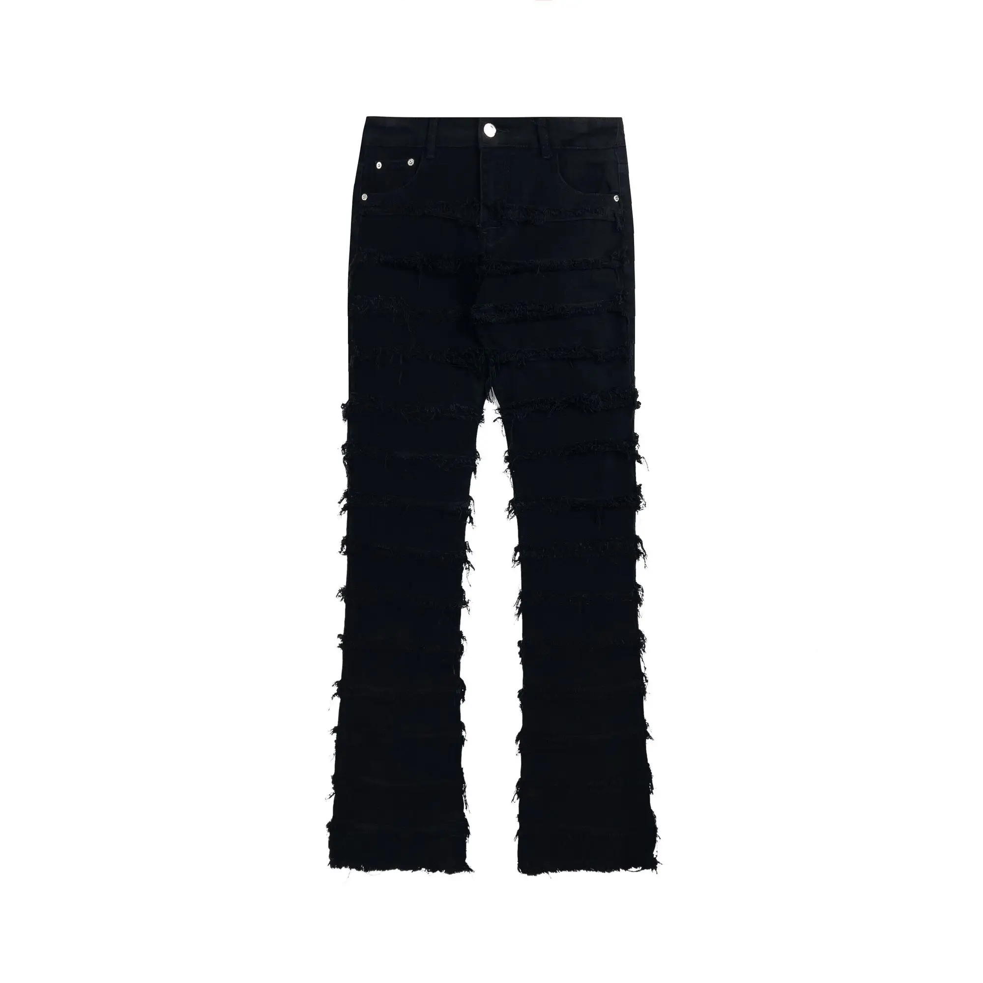 Jean Noir de Style Américain pour Homme, Pantalon Vintage Résistant, Streetwear, Mode Hip-Hop, 2023