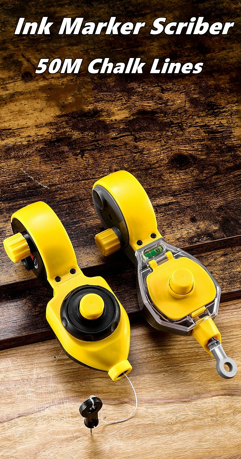 Woodworking Ink Fountain Automatic Drawing Line Marker Carpentry Building Construction Ground Marking Scriber Spirit Level Tools