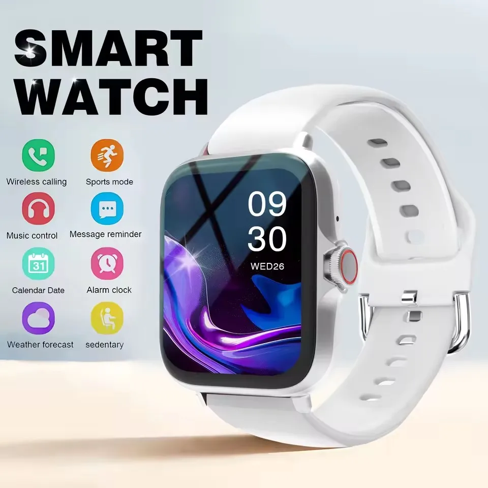 Multifunctional Smart Watch Men&Women Bluetooth Connected Phone Music Fitness Sports Bracelet Sleep Monitor Watch 2026 New HW12