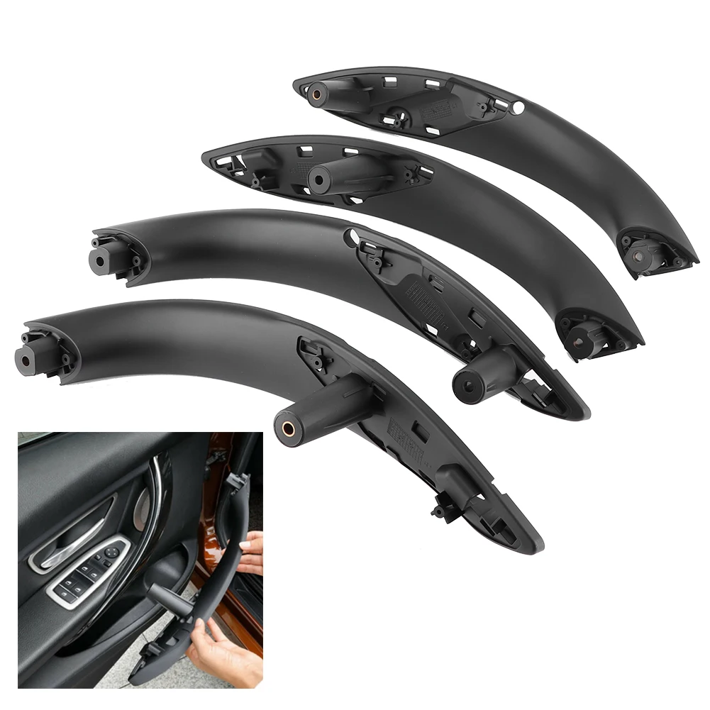 4pcs Car Interior Door Pull Handle Trim 51417279311 Fit for F30 F32 F34 F82 Left‑Hand Driving