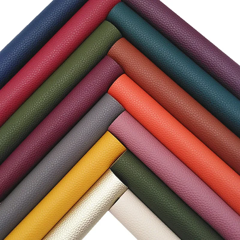 1.2MM Litchi Faux Leather Sheets Soft Backing Synthetic Leather Fabric Faux Leatherette For Bows Earrrings Bags DIY A4 GM4065C