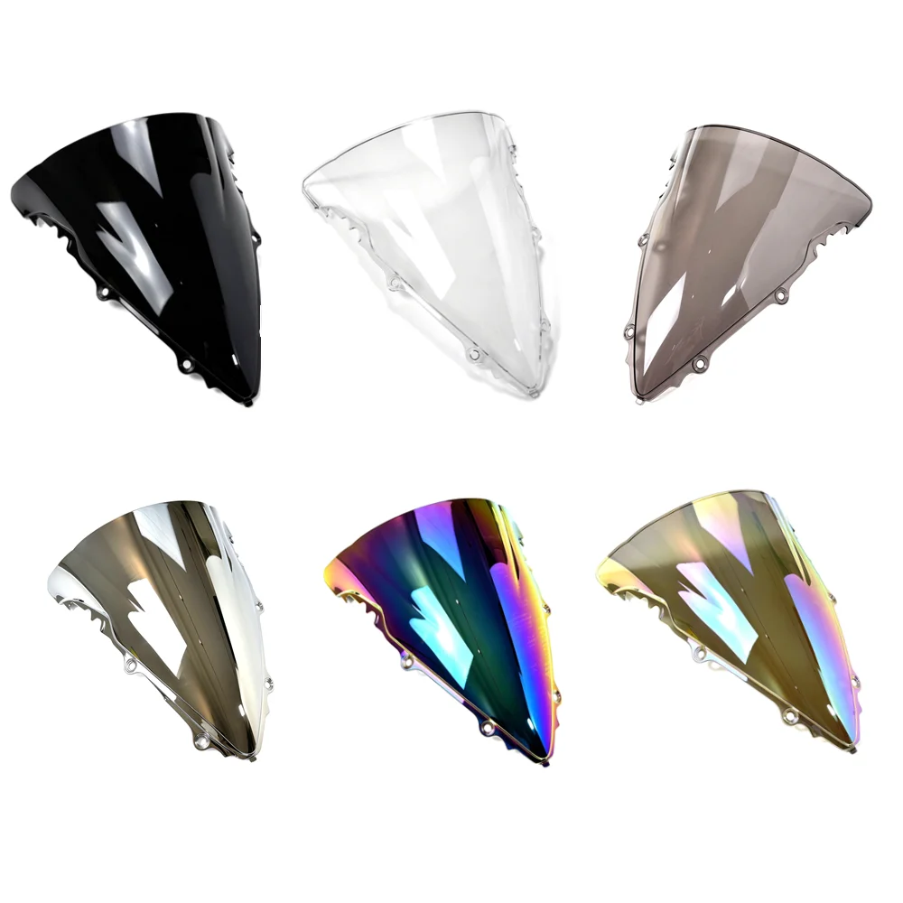For Yamaha YZF 600 R6 2003 2004 2005 Black Motorcycle Windshield WindScreen Screen Double Bubble Fairing 03 04 05 YZF-R6