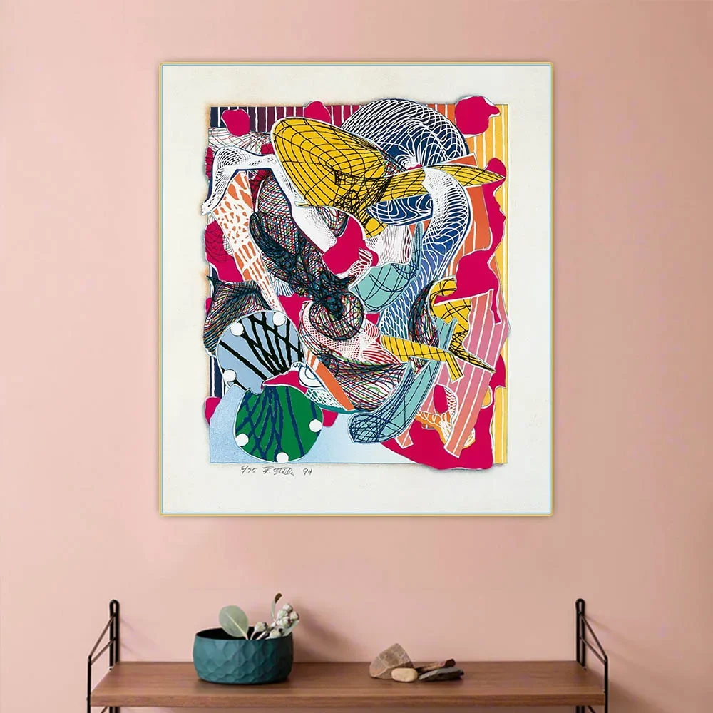 Фрэнк Стелла 《Леймара, 1994》холст Картина маслом Минимализм Искусство Плакат Картина Фон Настенный Декор Украшение Дома