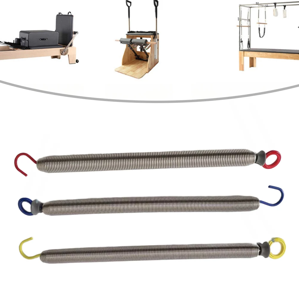 Wire Steel Tension Spring With Hook End For Pilates Reformer Machine 47cm Yellow Blue Red Resistance Coil Fitness Yoga Parts