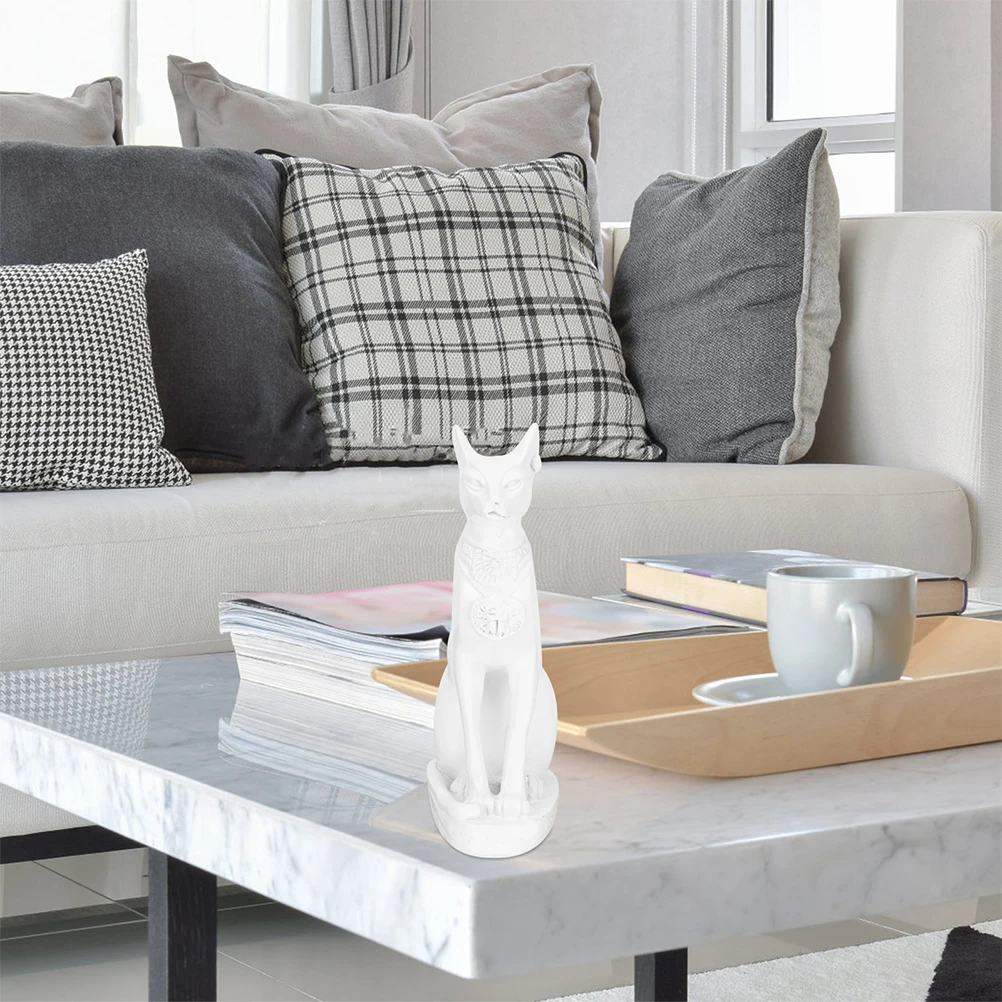 

2Pcs Egyptian Cat Resin Statue Intricate Details Sturdy Material Ideal for Shelves Desks Mantels Historical Charm