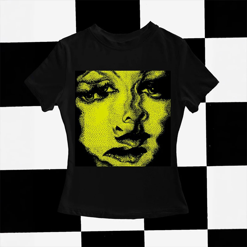 

2026 Summer New Women's European and American Style Personalized Spider Print Short-sleeved Slim Casual Style T-shirt Top