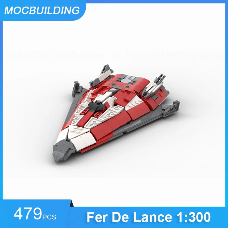 MOC Building Blocks Fer De Lance 1:300 Scale Model DIY Assemble Bricks Space Educational Creative Display Xmas Toys Gifts 479PCS