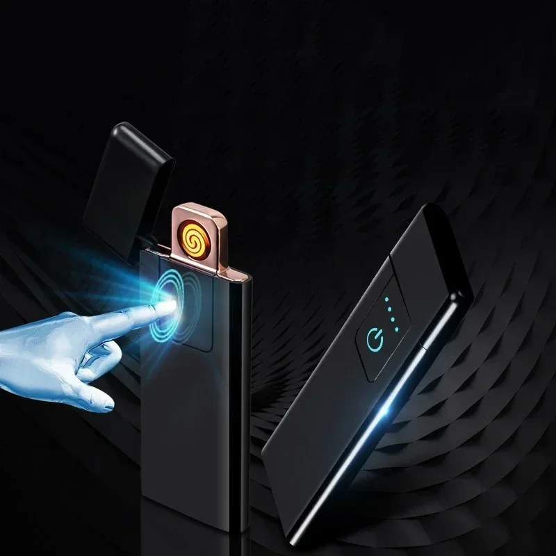 Hot Outdoor Windproof Double Arc Lighter Plasma Pulse Flameless USB Rechargeable Lighter Mini Portable Work Light Men's Gifts