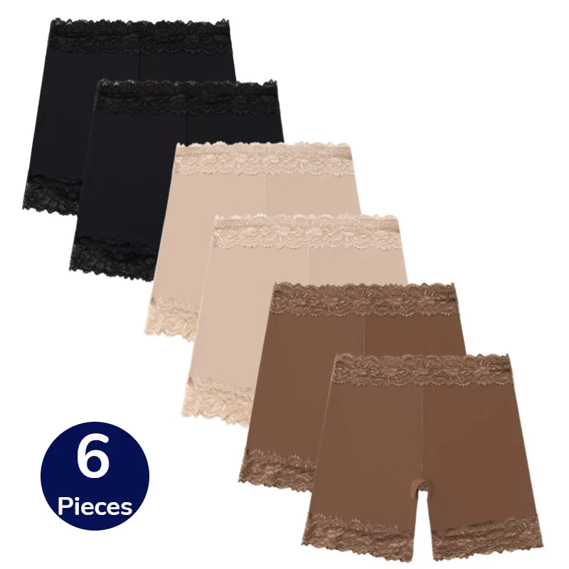 

WarmSteps 6PCS/Set High WaistWomen's Panties Lace Flower Female Boxers Underwear Shape Body Breathable Comfortable Boyshort Sale