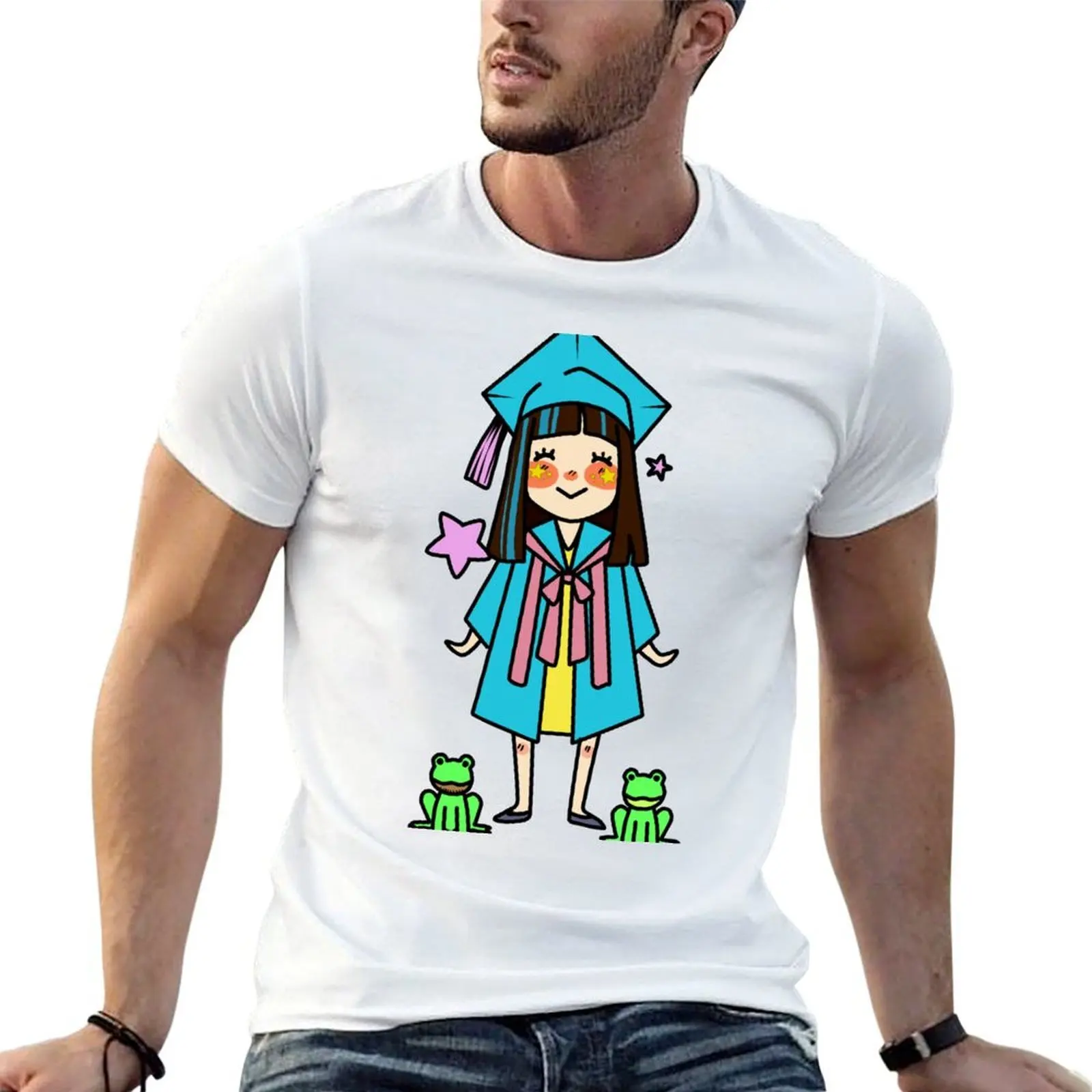 Kero Kero Bonito Graduation Cartoon T-Shirt boys animal print shirts graphic tees men clothings
