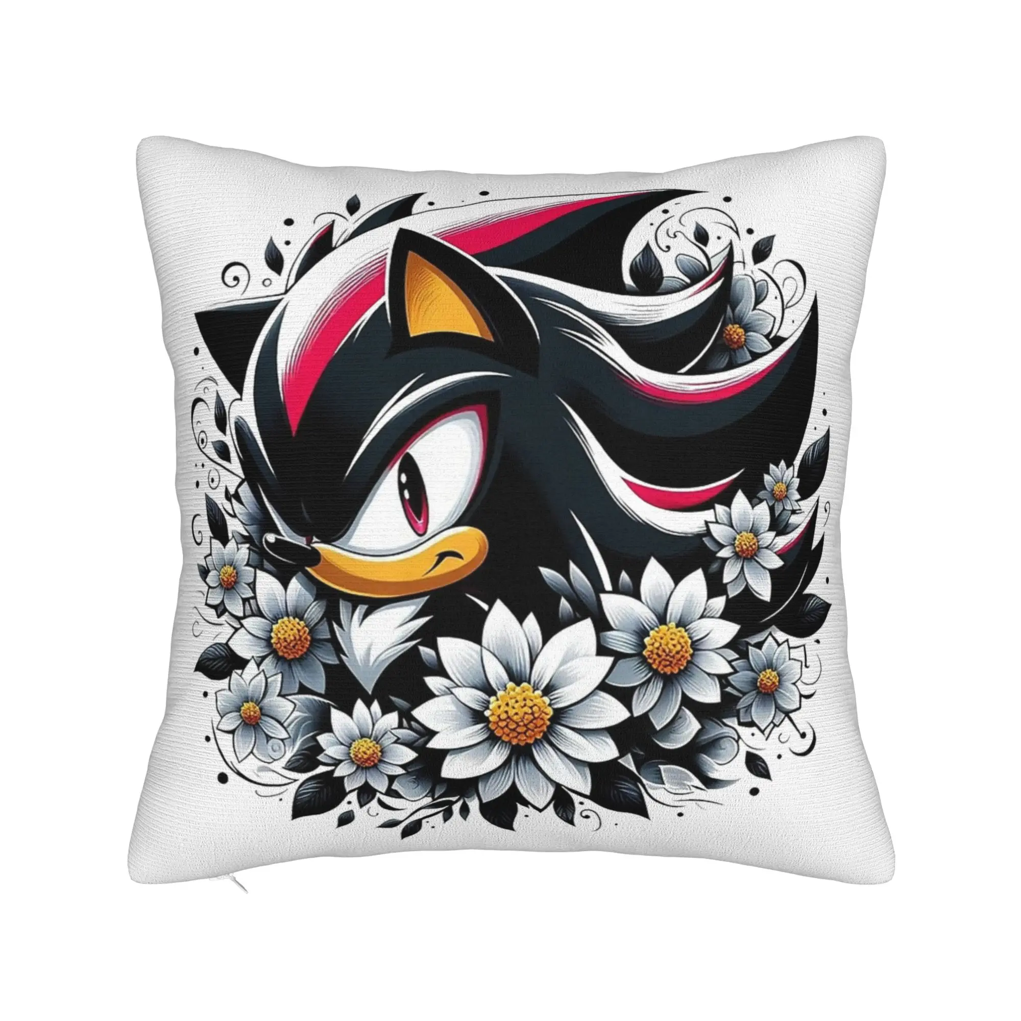 Shadow The Hedgehogs Pillowcase Printing Cushion Cover Decorations Cartoon Pillow Case Cover Home Square